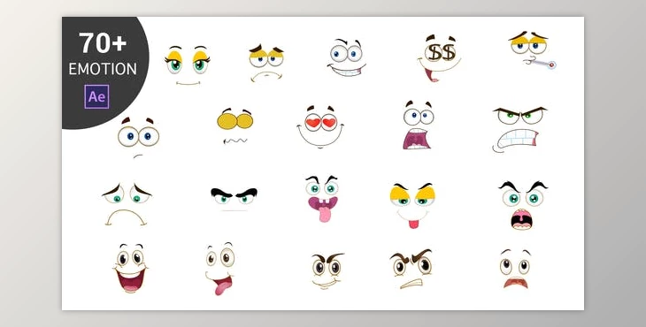 Download Cartoon Emoticons Pack (Videohive 23006818) - AE Project