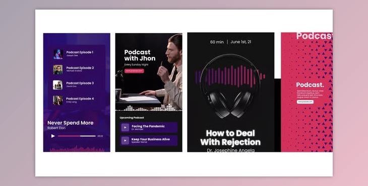 Download Audio Podcast Visualizer Stories (Videohive 32229690)