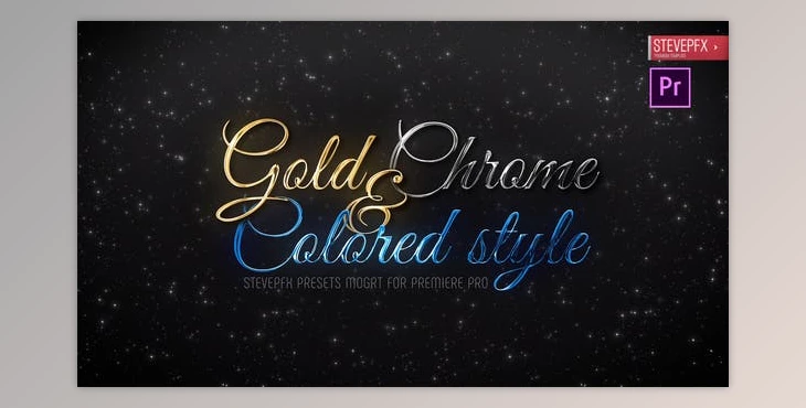 Download Gold Chrome Colored Steel Titles (Videohive 24647949)