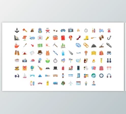 Download 100 Travel & Vacation Icons (Videohive 32262002) - AE Project