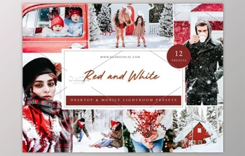 Download 12 x Lightroom Presets Red and White By Kzara <span class='badge badge-warning'>Visual</span> Concepts