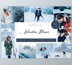 Download 12 x Lightroom Presets, Winter Blues By Kzara Visual Concepts