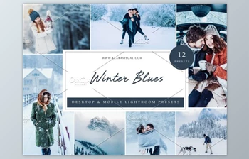 Download 12 x Lightroom Presets, Winter Blues By Kzara <span class='badge badge-warning'>Visual</span> Concepts