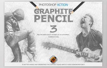 Download Graphite <span class='badge badge-warning'>Pencil</span> 3 Photoshop Actions By GrafxFun