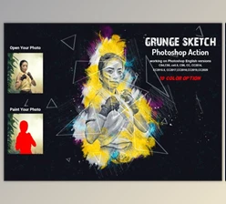 Download Grunge Sketch Photoshop Action By Studio Retouch