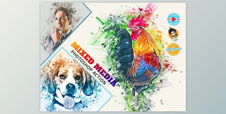 Download Mixed Media Photoshop Action By MRI STUDIO
