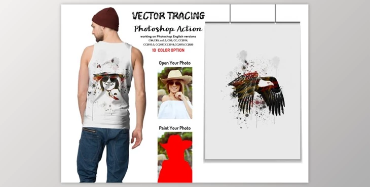 Download Vector Tracing Photoshop Action By Studio Retouch