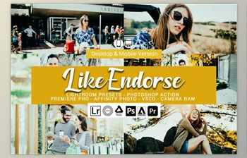 Download Like Endorse Lightroom Presets and <span class='badge badge-warning'>LUTs</span> CreativeMarket 5157307
