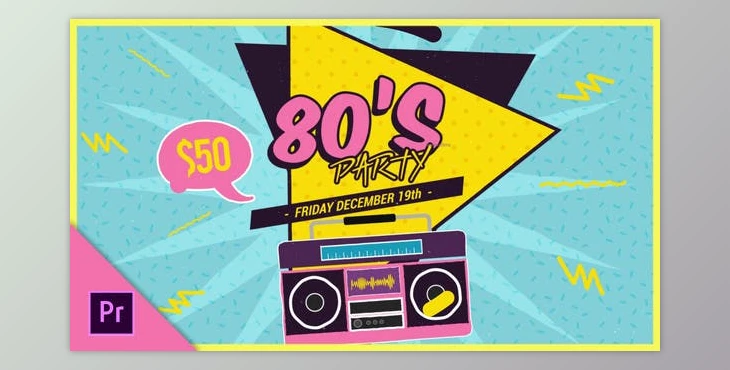 Download New 80s Mogrt Pack (Videohive 32236091)