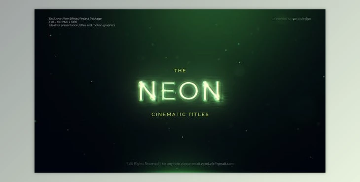 Download Neon Cinematic Titles (Videohive 32216217) - PR Project