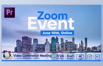 Download <span class='badge badge-warning'>Video</span> Conference Online Zoom Meeting (Videohive 32173370) - PR Project