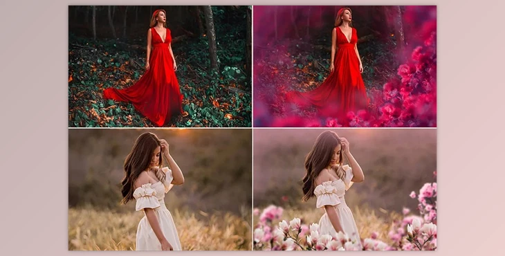 Download 42 Painted Flowers Photo Overlays