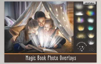 Download Magic Book <span class='badge badge-warning'>Light</span> Photo <span class='badge badge-warning'>Overlays</span> By MixPixBox