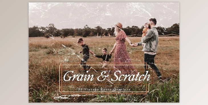 Download 35 Vintage Grain & Scratch Overlays By EpicoMedia