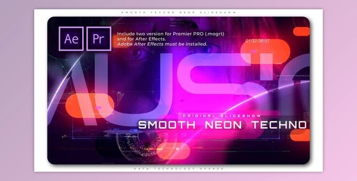 Download Smooth Techno Neon Slideshow (Videohive 32299148) - PR Project
