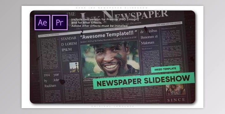 Download Drop Ink Newspaper Slideshow (Videohive 32298997) - PR Project
