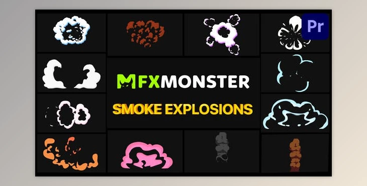 Download Smoke Explosions Pack - Premiere Pro MOGRT (Videohive 32288589)