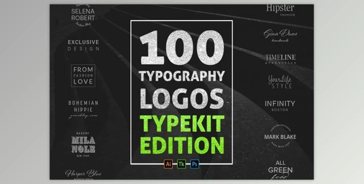 Download 100 Typography Logos Typekit Edition By AgataCreate