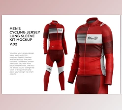Download Men’s Cycling Jersey Kit Mockup v.02 By Mildstudio (psd)
