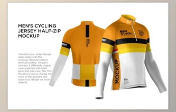 Download <span class='badge badge-warning'>Men</span>’s Cycling Jersey Mockup By Mildstudio