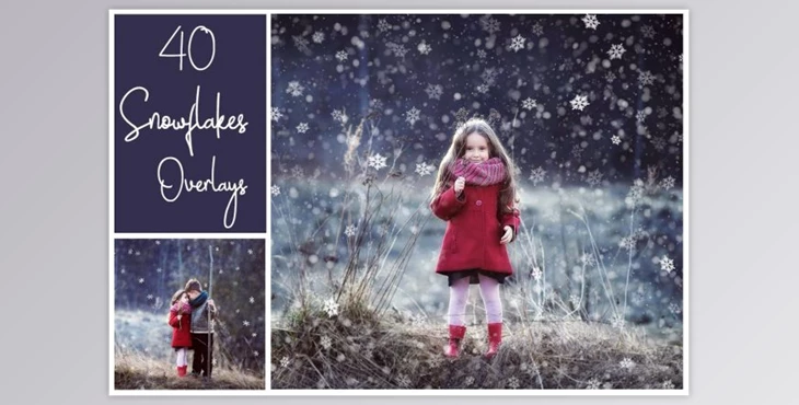 Download 40 Dreamy Snowflakes PNG Overlays By LovePhotoMoment