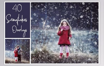 Download 40 Dreamy Snowflakes PNG <span class='badge badge-warning'>Overlays</span> By LovePhotoMoment