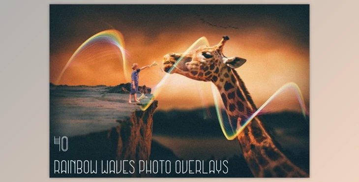 Download 40 Rainbow Waves Photo Overlays By Eldamar Studio