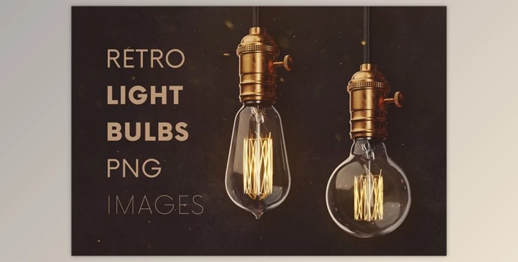 Download Retro Light Bulbs and Lighting By JumboDesign (PNG, JPG, TXT)