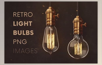 Download Retro Light Bulbs and <span class='badge badge-warning'>Lighting</span> By JumboDesign (PNG, JPG, TXT)