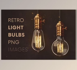 Download Retro Light Bulbs and Lighting By JumboDesign (PNG, JPG, TXT)