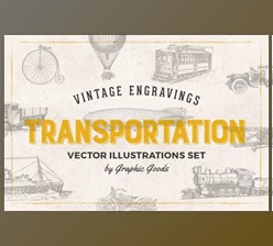 Download Transportation Engravings Set By Graphic Goods
