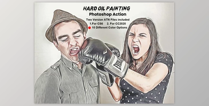 Download Hard Oil Painting Photoshop Action By Studio Retouch