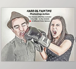 Download Hard Oil Painting Photoshop Action By Studio Retouch