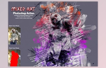 Download Mixed Art Photoshop Action By <span class='badge badge-warning'>Studio</span> Retouch