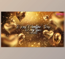 Download Golden Hearts Valentines Greeting (Videohive 25573896) - AE Project