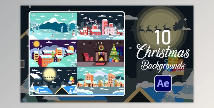Download Christmas Backgrounds - After Effects (Videohive 29504052) - AE Project