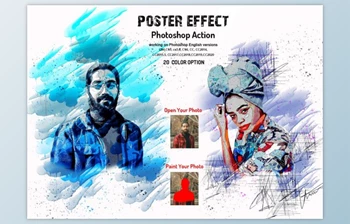 Download Poster Effect Photoshop Action By <span class='badge badge-warning'>Studio</span> Retouch