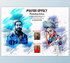 Download Poster Effect Photoshop Action By Studio Retouch