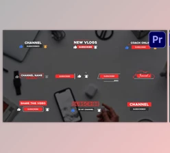 Download Youtube Subscribe Buttons - Premiere Pro MOGRT (Videohive 32323216) - PR Project
