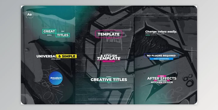 Download Modern & Minimal Titles (Videohive 23953961) - AE Project