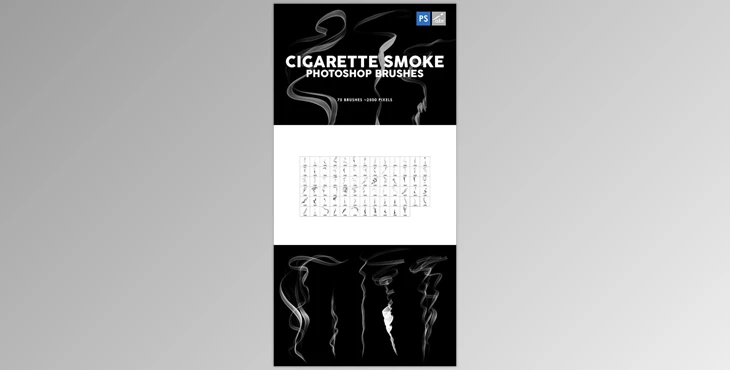 Download 75 Cigarette Smoke Photoshop Stamp Brushes