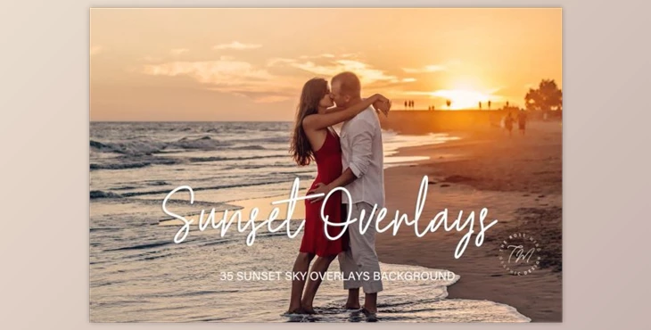 Download Sunset Sky Overlays, Sunset Overlays for Photoshop