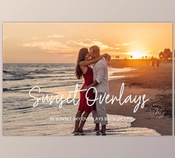 Download Sunset Sky Overlays, Sunset Overlays for Photoshop