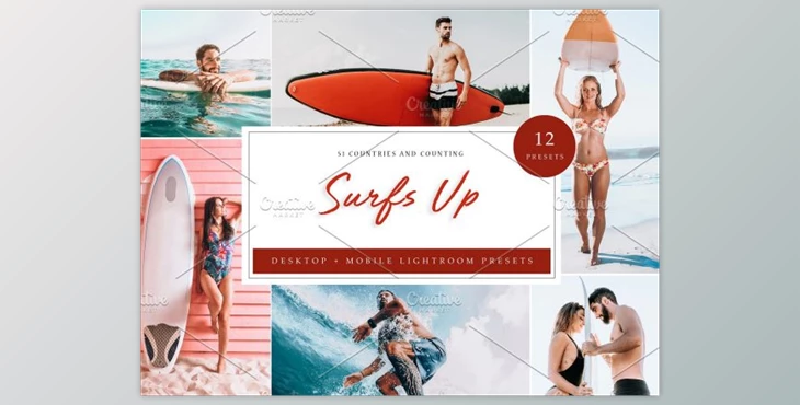 Download 12 x Lightroom Presets, Surf Up By Kzara Visual Concepts