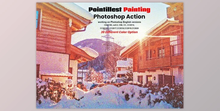 Download Pointillist Painting PS Action By Studio Retouch