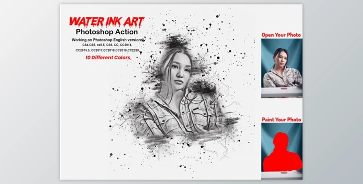 Download Water Ink Art Photoshop Action By Studio Retouch