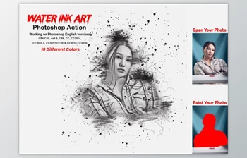 Download Water Ink <span class='badge badge-warning'>Art</span> Photoshop Action By Studio Retouch