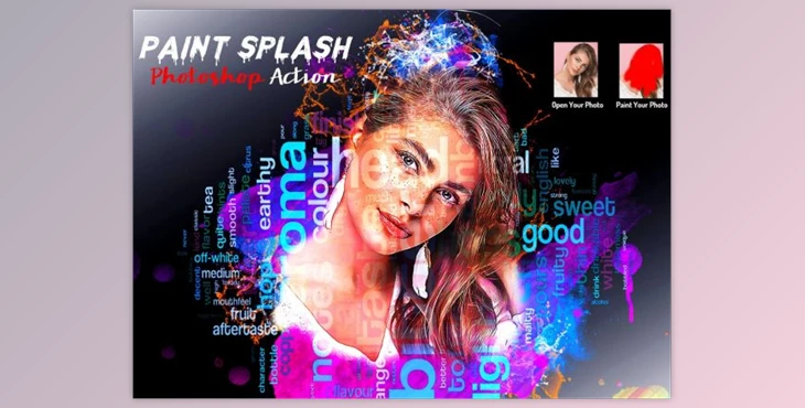 Download Paint Splash Photoshop Action By Studio Retouch