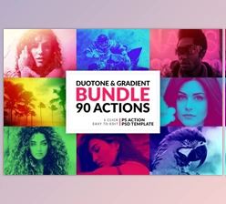 Download Duotone and Gradient Actions Bundle By SanukStudio