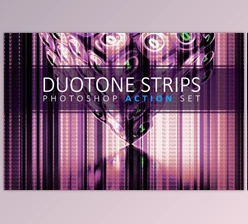Download Duotone Strips Photoshop Action Set By GrafxFun
